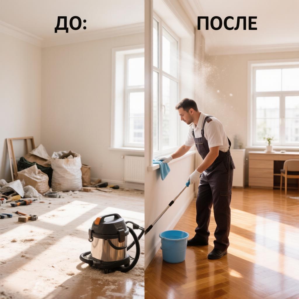 Уборка помещения после ремонта